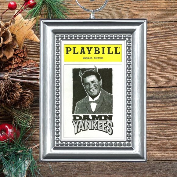 Damn Yankees Jerry Lewis Broadway‎ Musical Playbill Christmas Tree Ornament - Picture 1 of 3